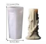 lumanare sculpturala antique gold column coloana baroc auriu ceara soia praf de zana