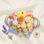 Coș Grădina Infinită – Aranjament cu Flori din Ceară de Soia, Handmade - imagine 6